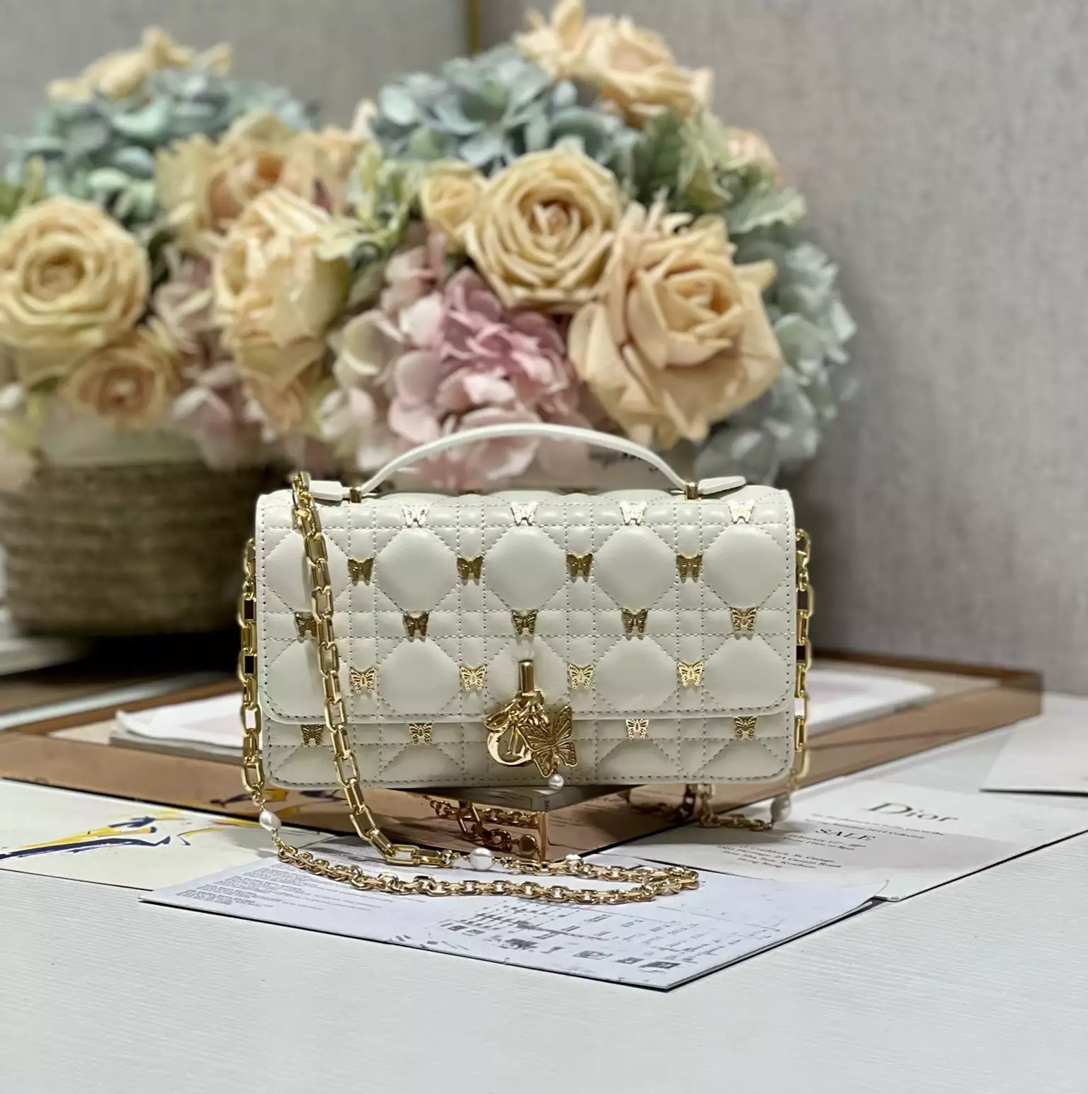 My Dior Mini Bag White Cannage Lambskin - Repbags.ru - Image 9