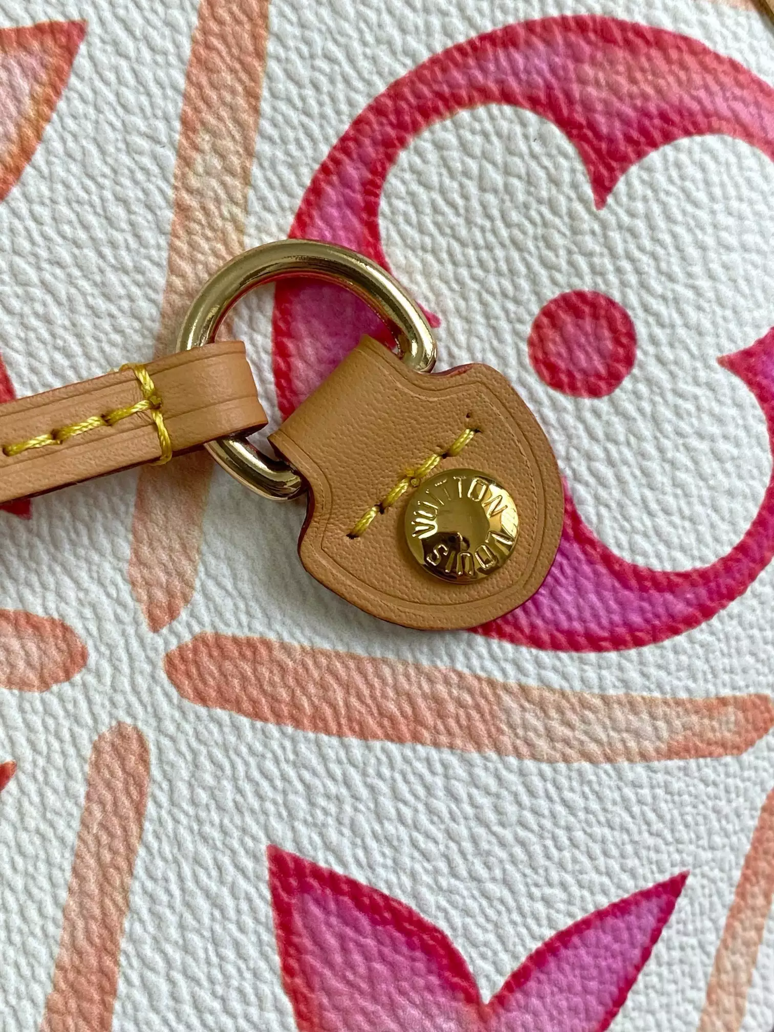 Neverfull MM Coral Monogram Tiles Canvas - Repbags.ru - Image 6