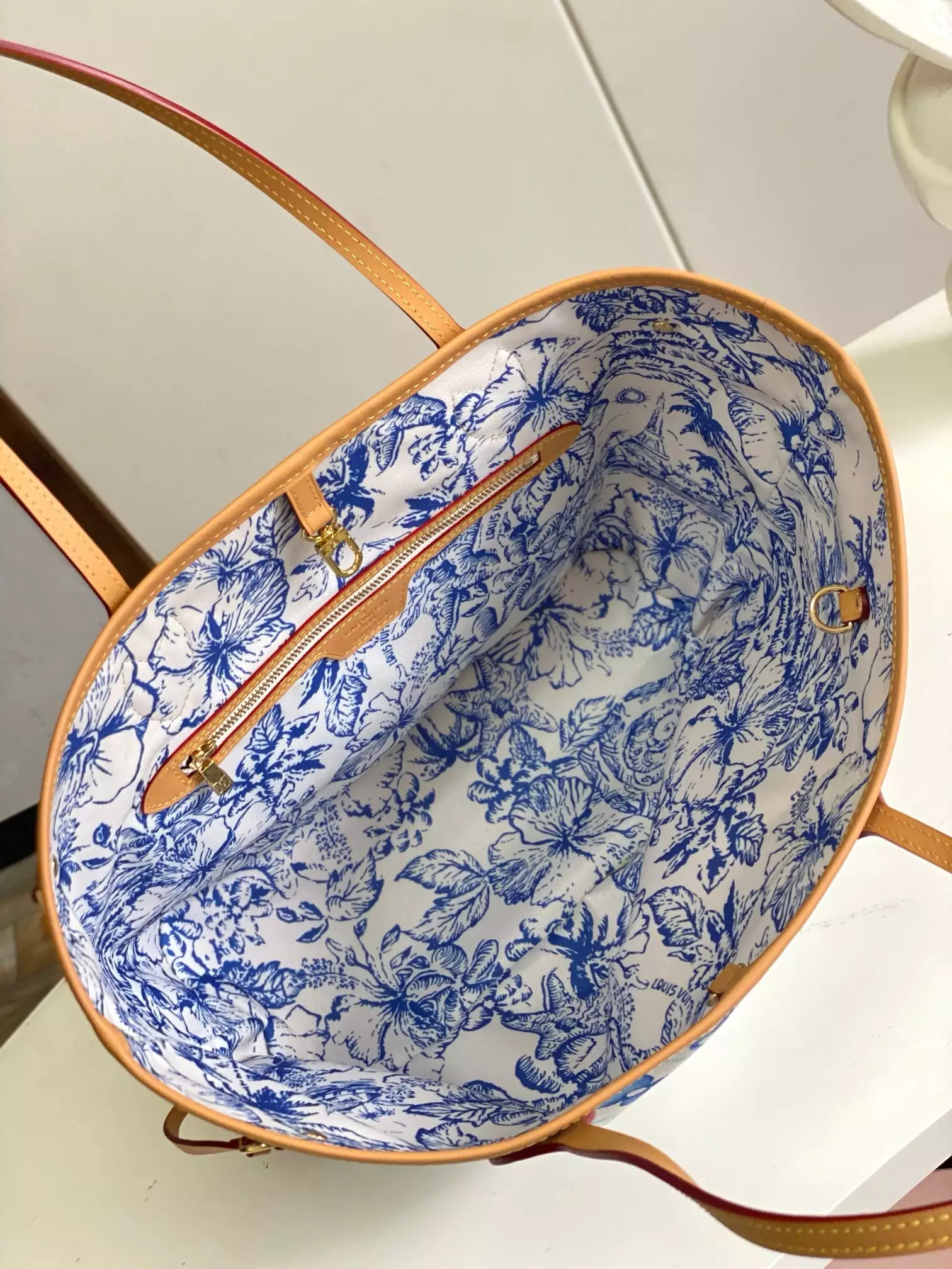 Neverfull MM Lagoon Blue Monogram Tiles Canvas - Repbags.ru - Image 8