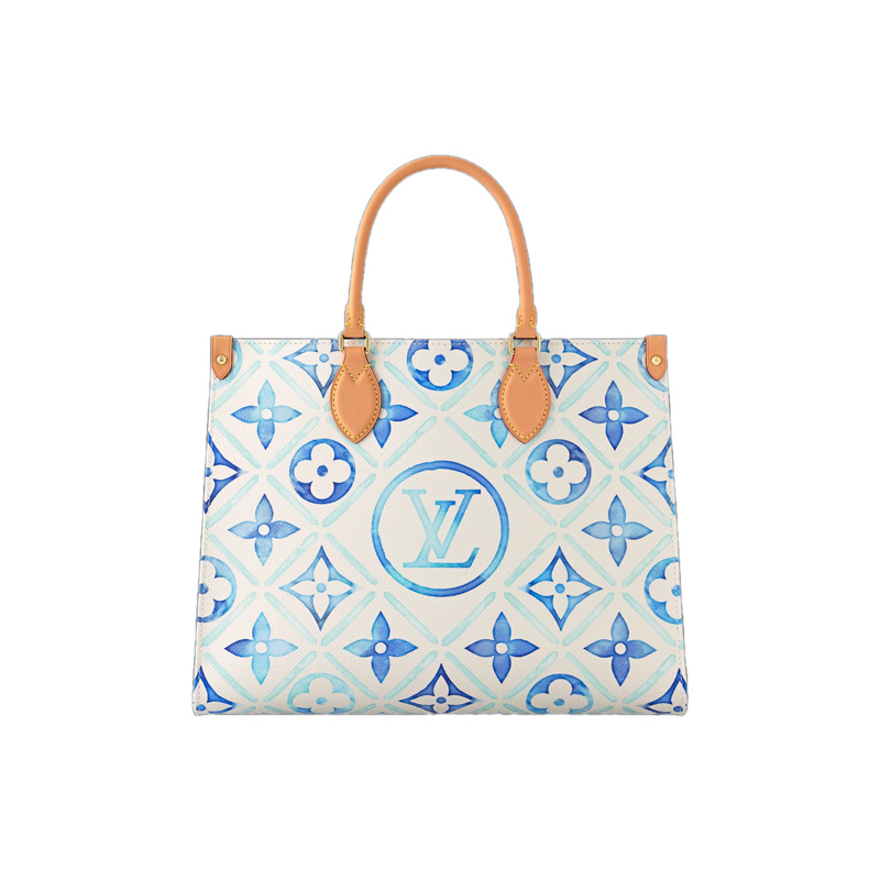 OnTheGo MM Lagoon Blue Monogram Tiles Canvas - Repbags.ru