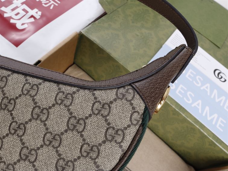 Ophidia GG mini bag with brown leather trim - Image 6