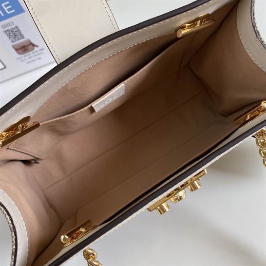 Padlock GG small shoulder bag Beige/ebony - Image 8