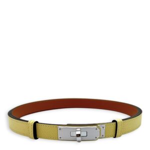 Kelly 18 Jaune Poussin Belt in Epsom, Palladium hardware