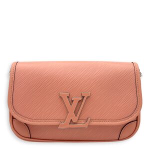 Buci Shoulder Bag Pink in Epi Leather, Silver hardware