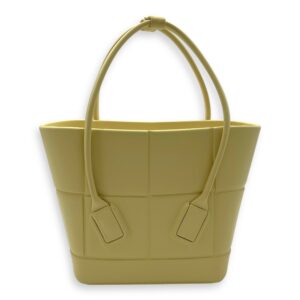 Arco Top Handle Bag Yellow in Rubber