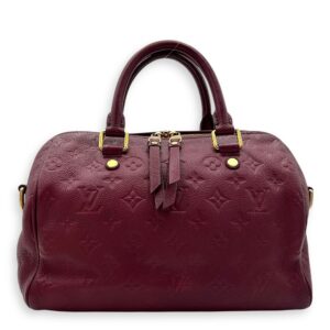 Speedy Bandouliere Top Handle Bag 25 Red in Empreinte Leather, Gold hardware