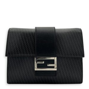 Baguette Crossbody Bag Grey in Calfskin, Silver hardware