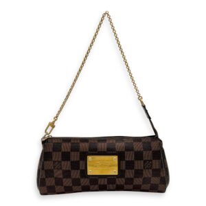 Eva Crossbody Bag Brown in Coated Canvas, Gold hardware