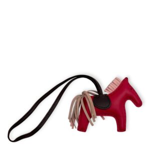 Rodeo MM Pink Charm in Calfskin