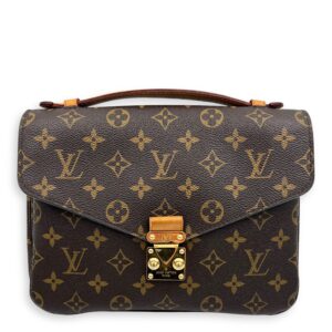 Metis Crossbody Bag Brown in Monogram Coated Canvas, Gold hardware