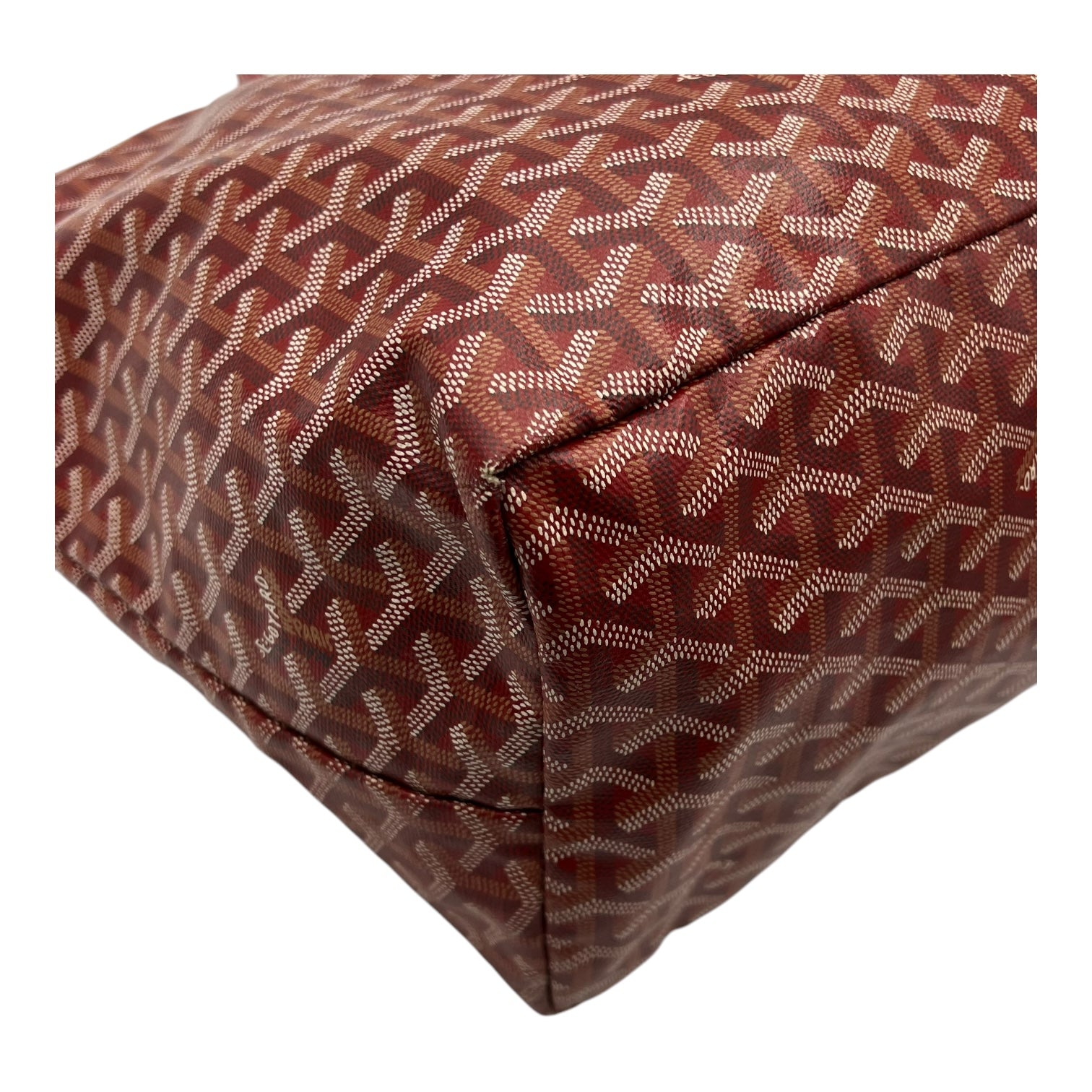 Saint Louis GM Red Tote Bag in Coated Canvas, Silver hardware - Image 12