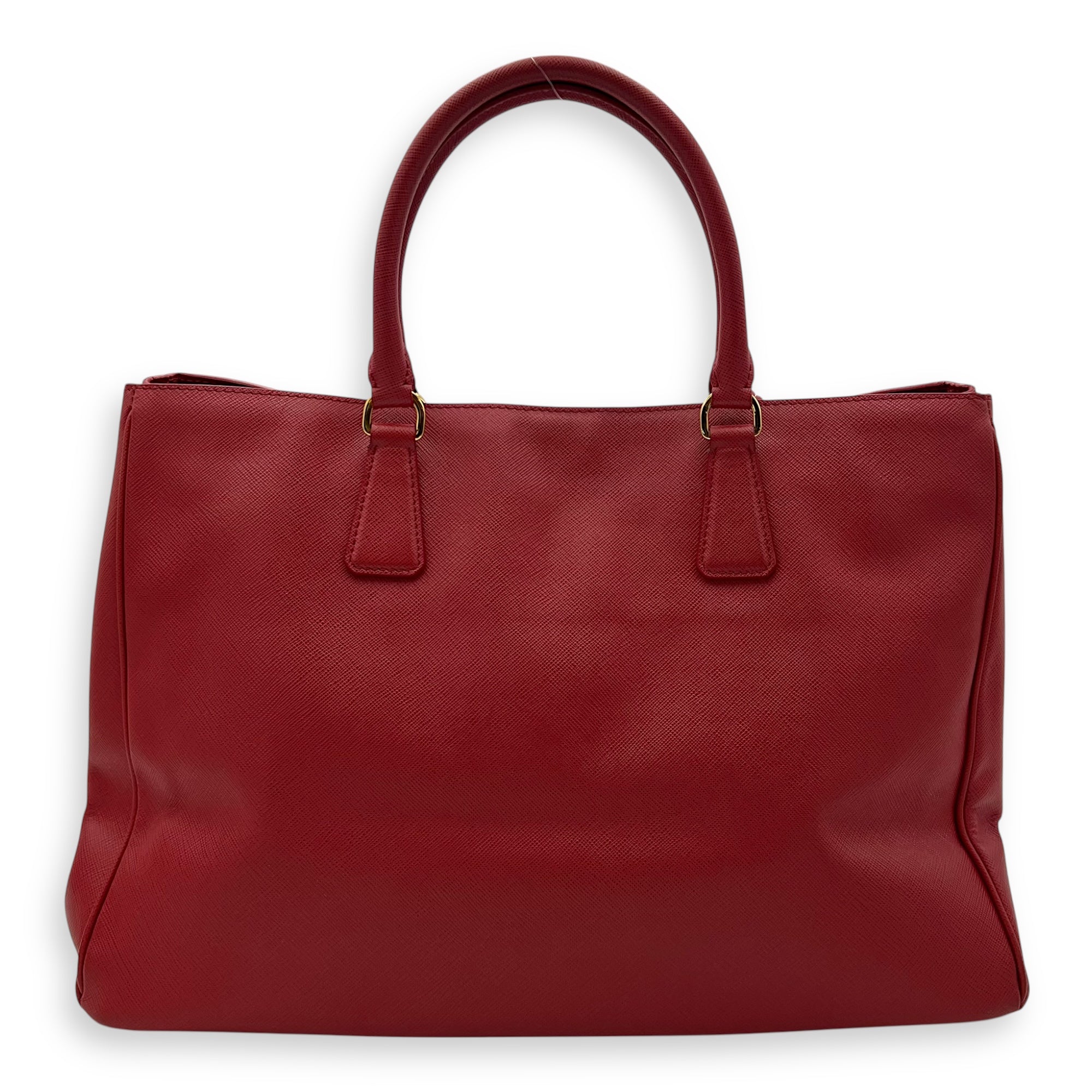 Galleria Top Handle Bag Red in Saffiano Leather, Gold hardware - Image 3