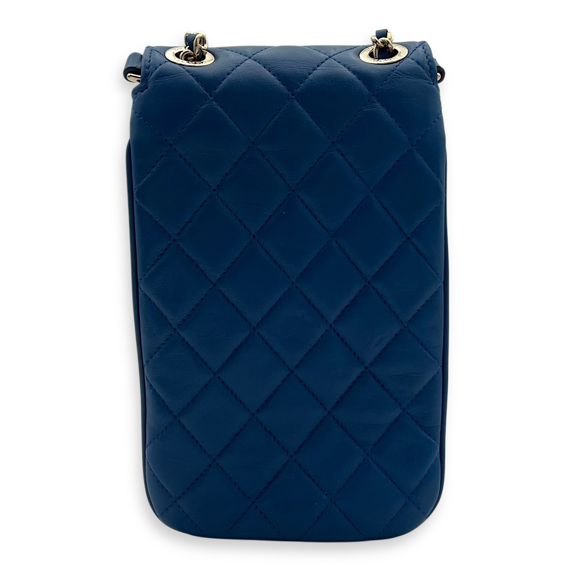 CC Pouch Blue in Lambskin, Gold hardware - Image 3