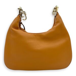 Attache Shoulder Bag Brown in Calfskin, Gold hardware