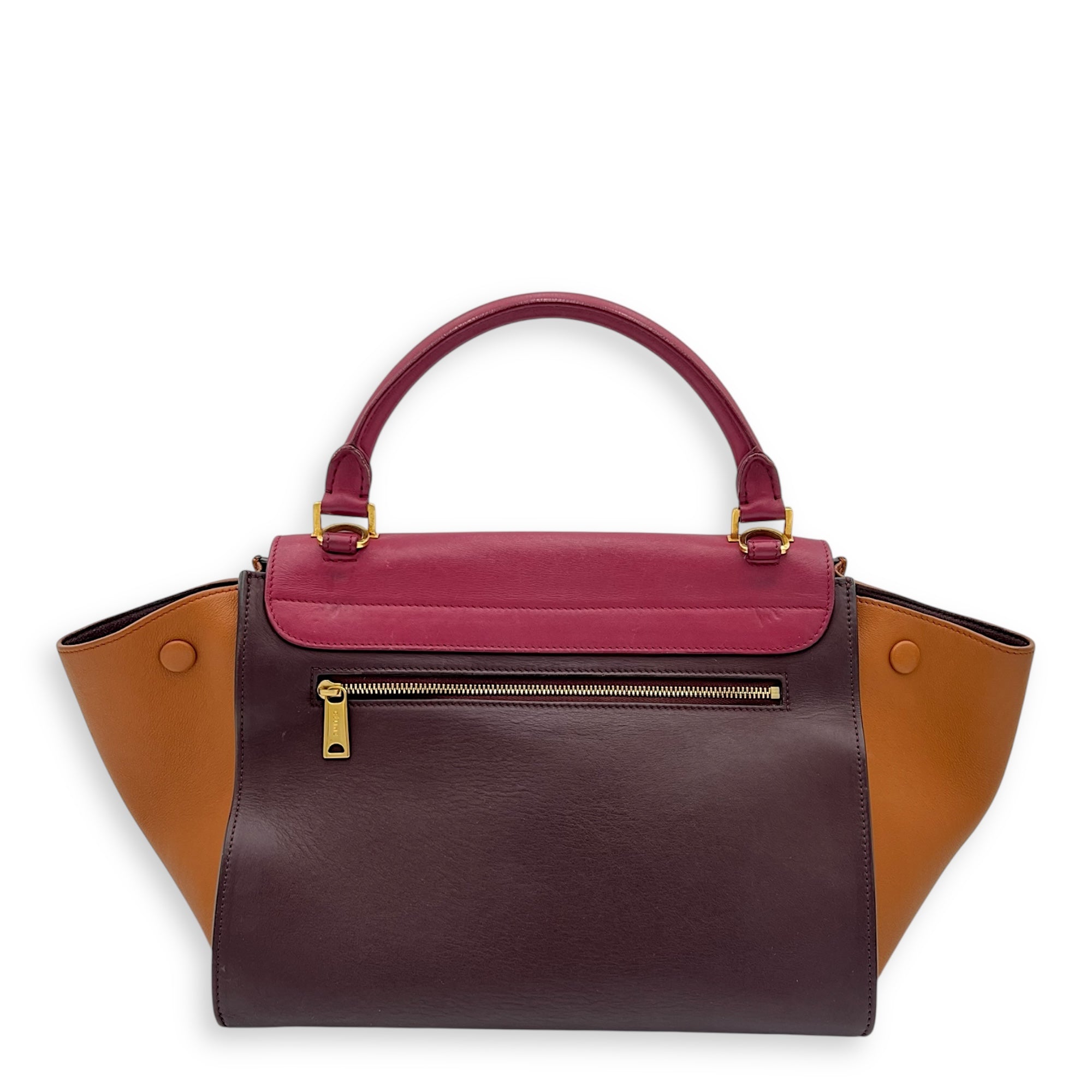 Trapeze Top Handle Bag Medium Multi-colour in Calfskin, Gold hardware - Image 3
