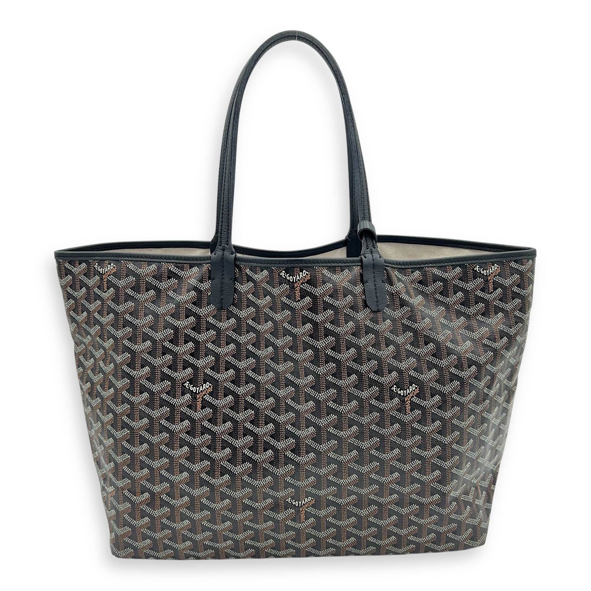 Saint Louis Tote Bag PM Black in Coated Canvas, Silver hardware - Image 3