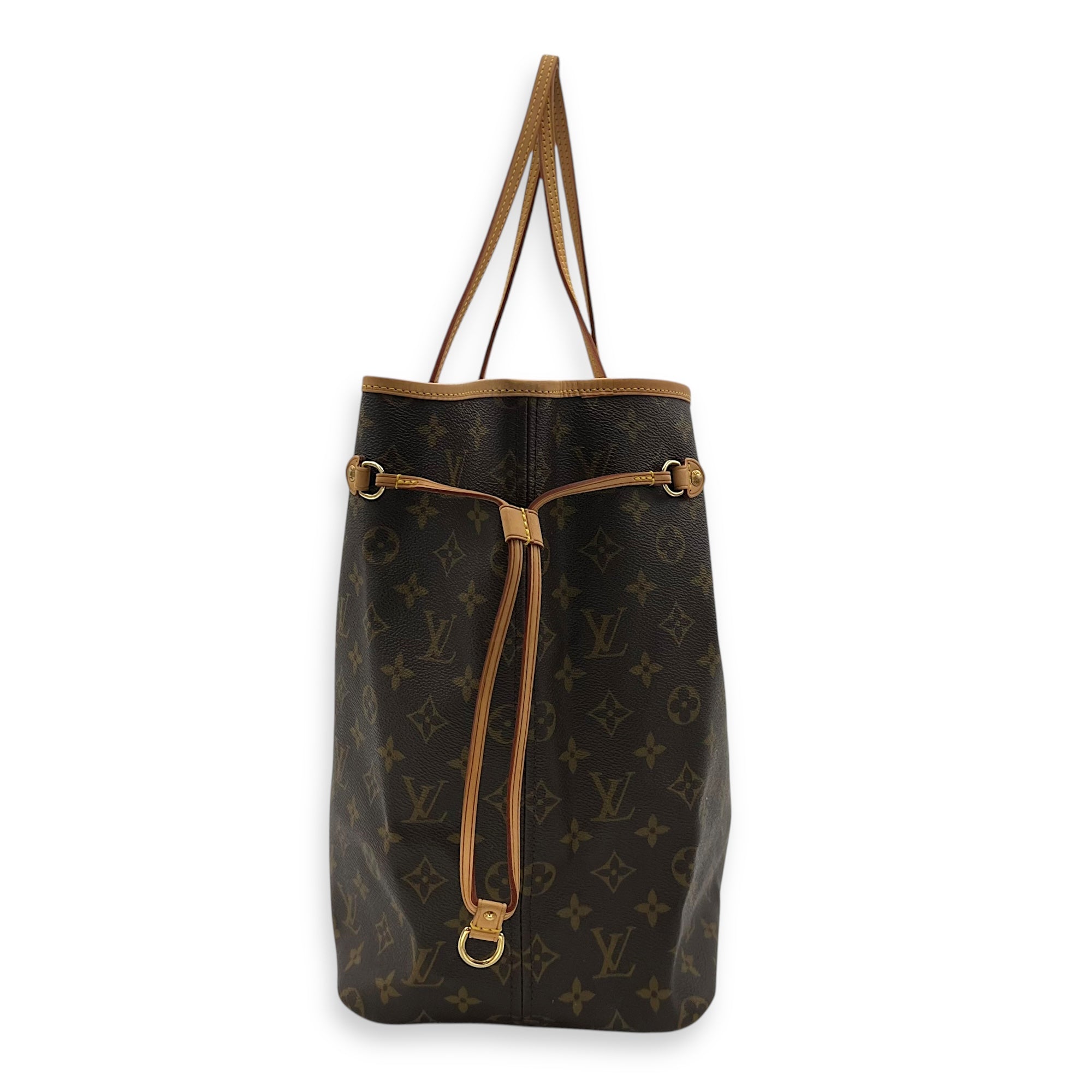 Neverfull Tote Bag GM Brown in Coated Canvas, Gold hardware - Image 5