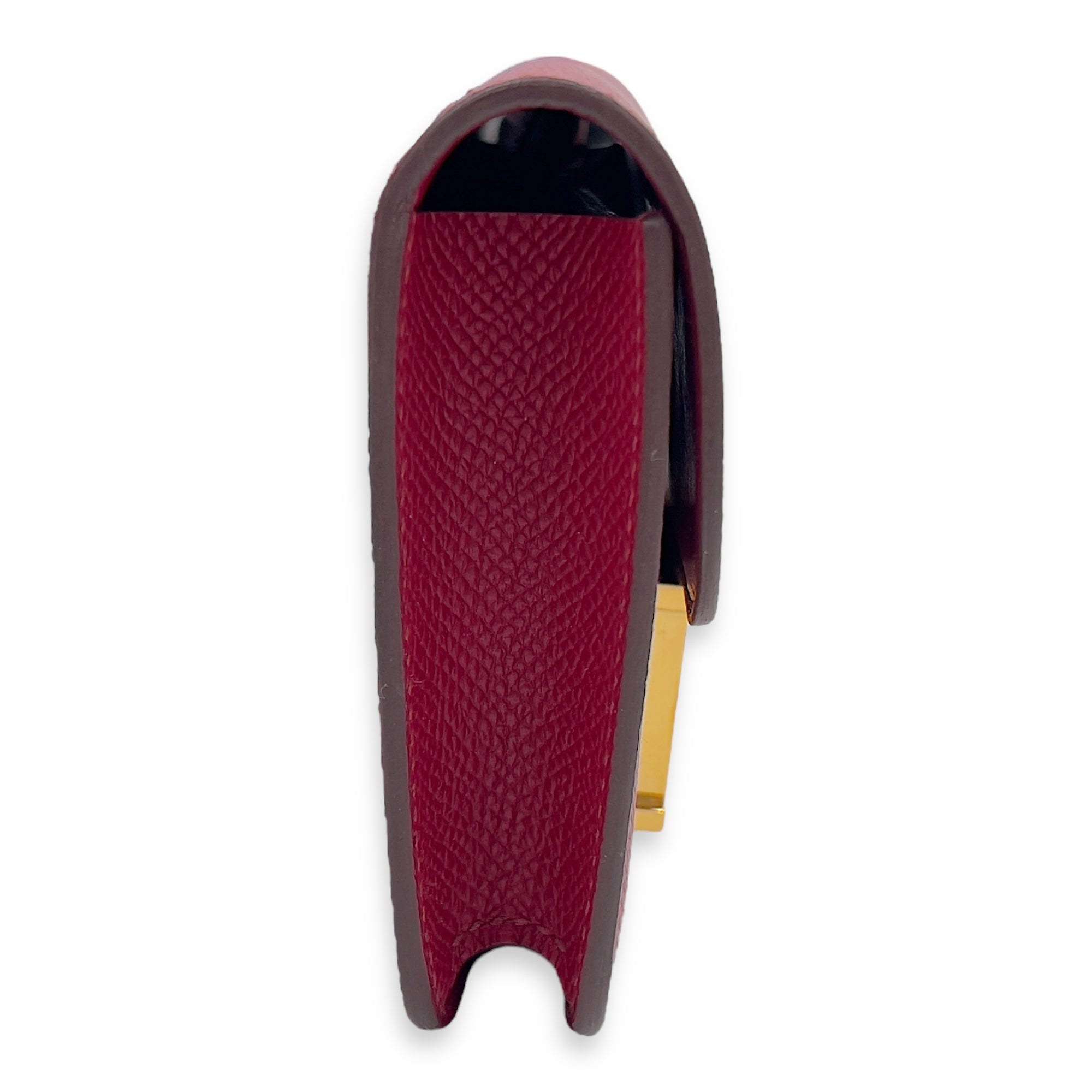 Constance Slim Rouge Grenade Wallet in Calfskin, Gold hardware - Image 4
