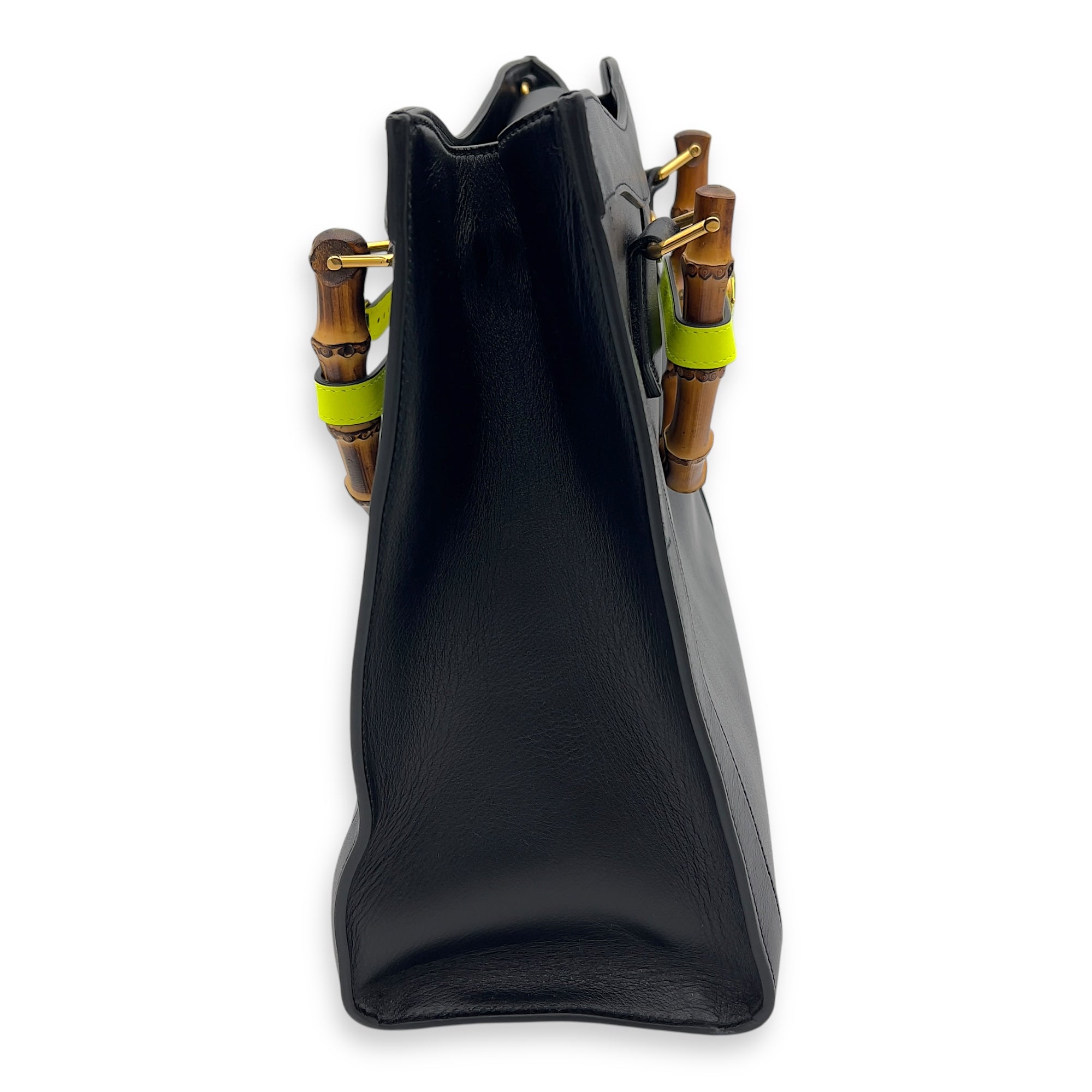 Diana Top Handle Bag Black in Calfskin, Gold hardware - Image 9