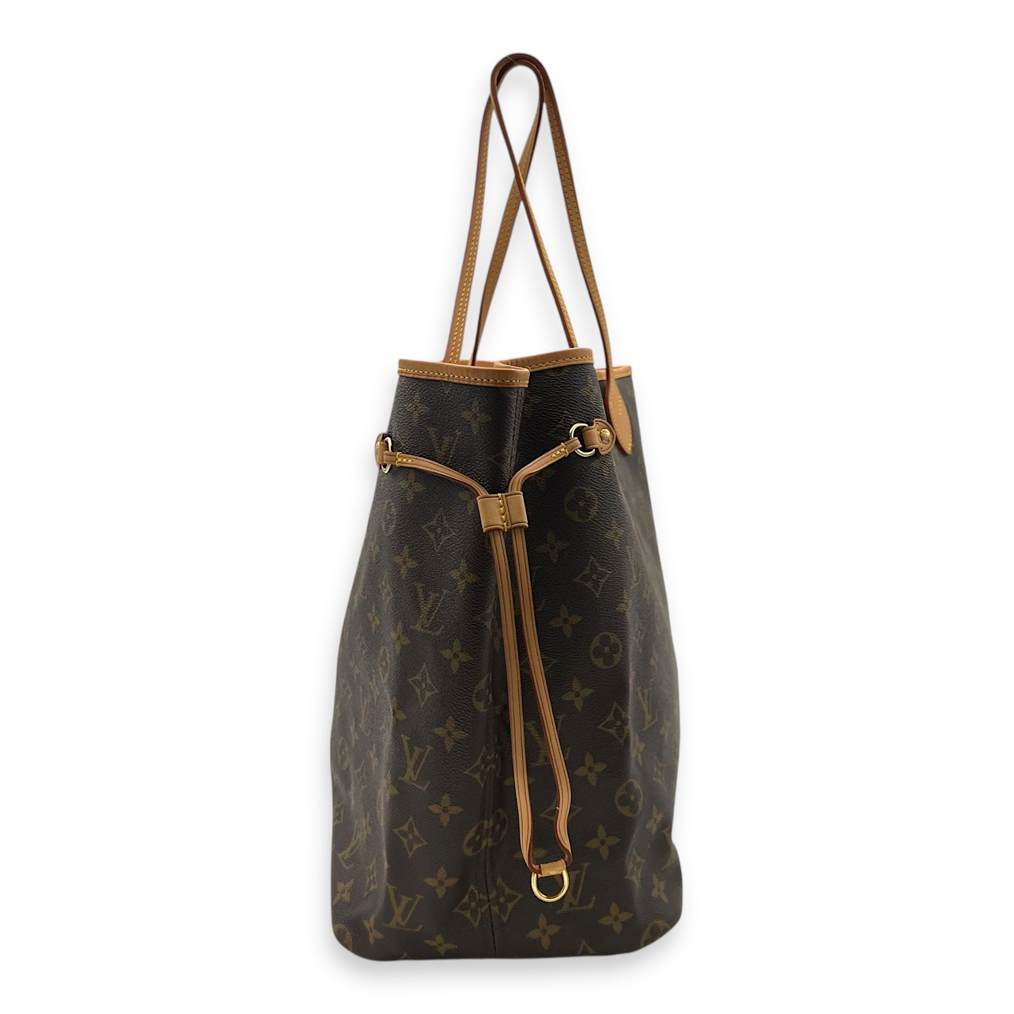 Neverfull Tote Bag GM Brown in Coated Canvas, Gold hardware - Image 6
