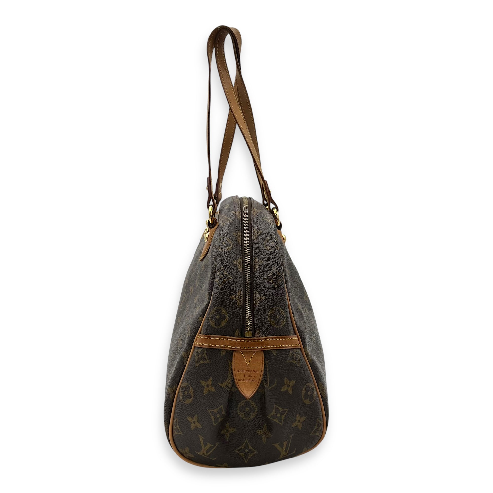 Montorgueil Shoulder Bag Brown in Monogram Coated Canvas, Gold hardware - Image 5