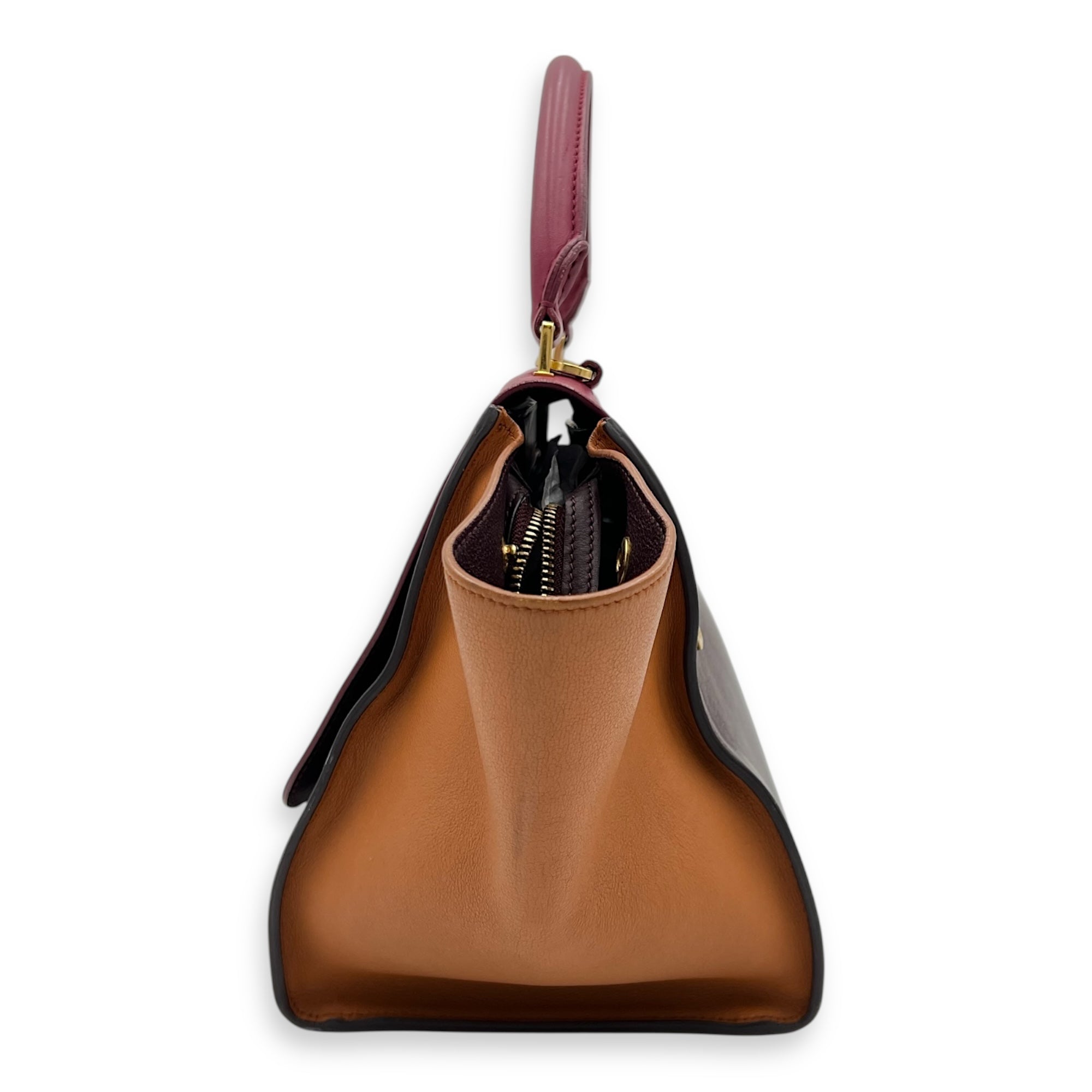 Trapeze Top Handle Bag Medium Multi-colour in Calfskin, Gold hardware - Image 4