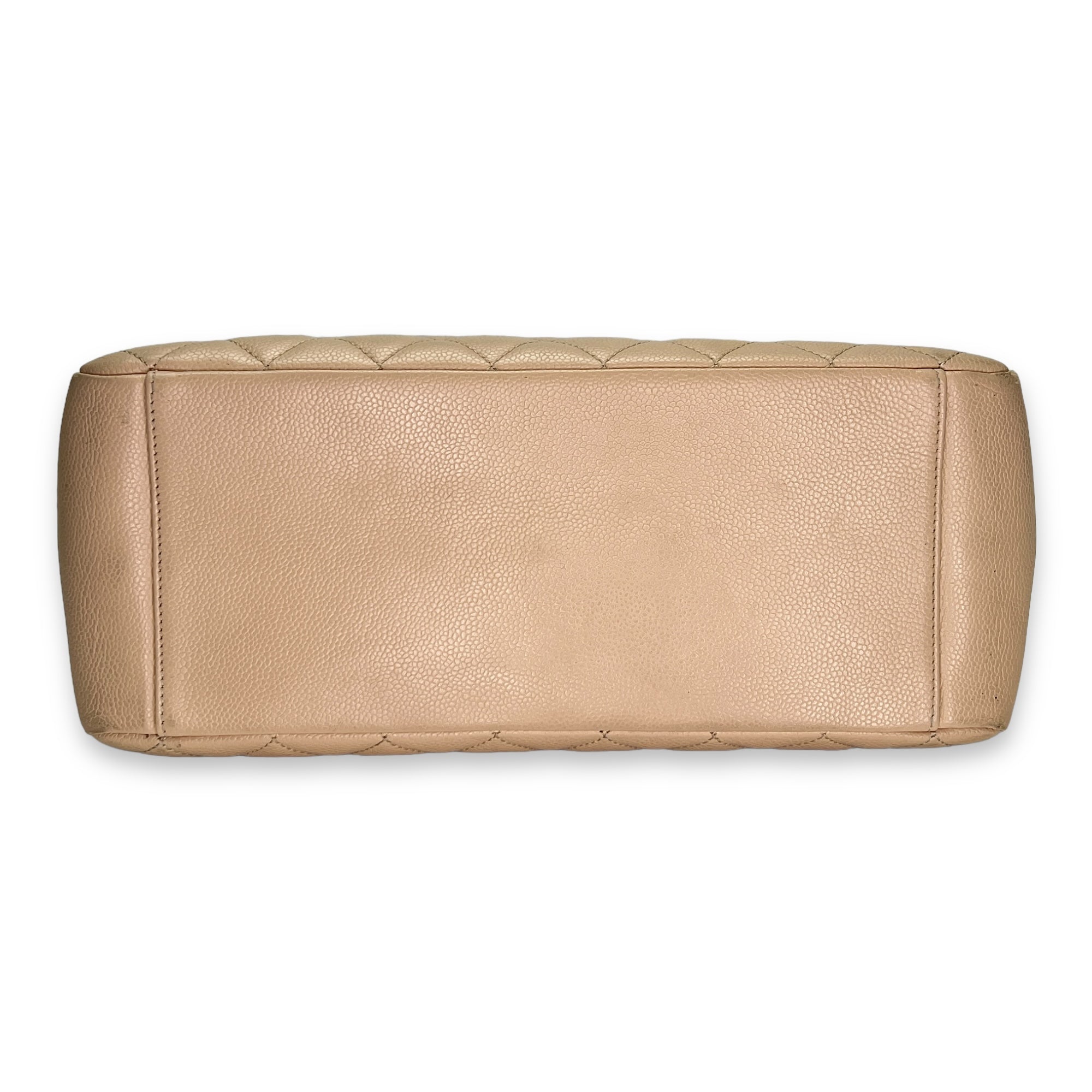 GST Beige Shoulder Bag in Caviar Leather, Gold hardware - Image 6