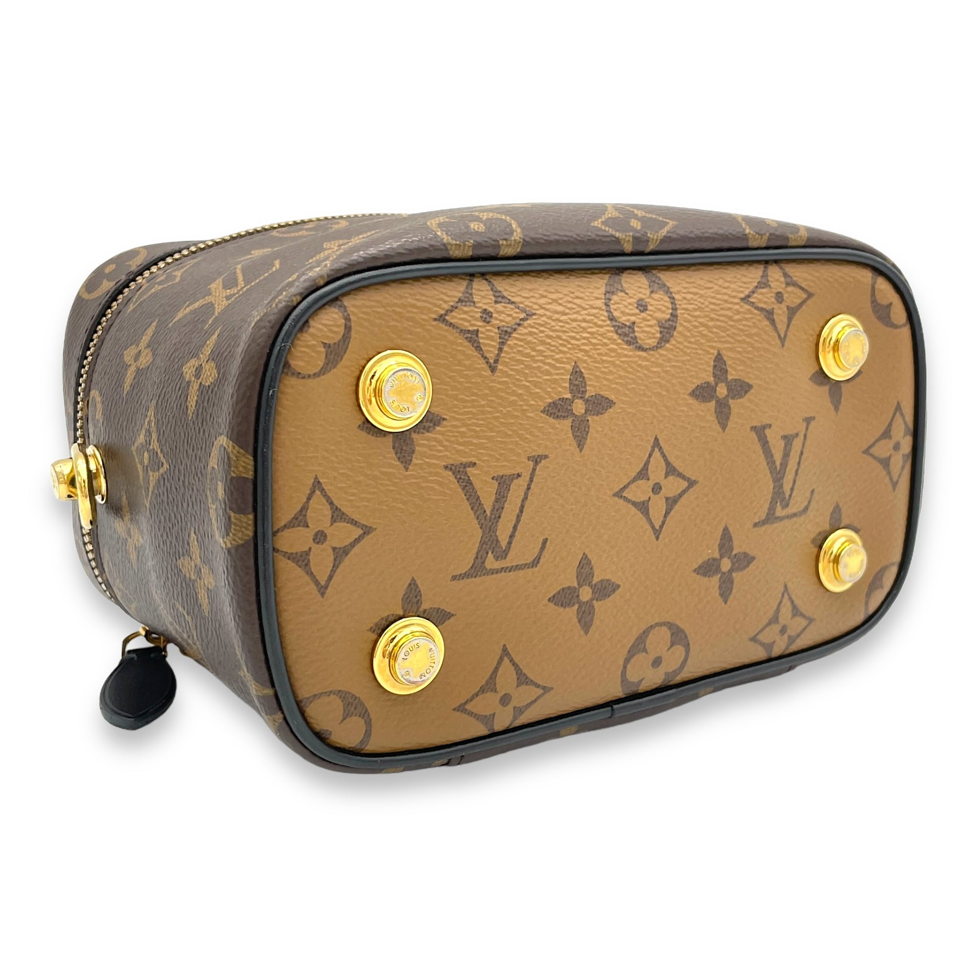 Reverse Vanity Bag PM Brown in Monogram Coated Canvas, Gold hardware - Image 6