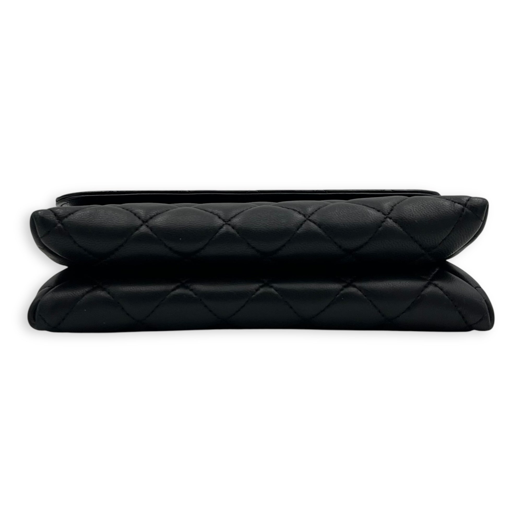 CC Wristlet Black in Lambskin, Gold hardware - Image 6