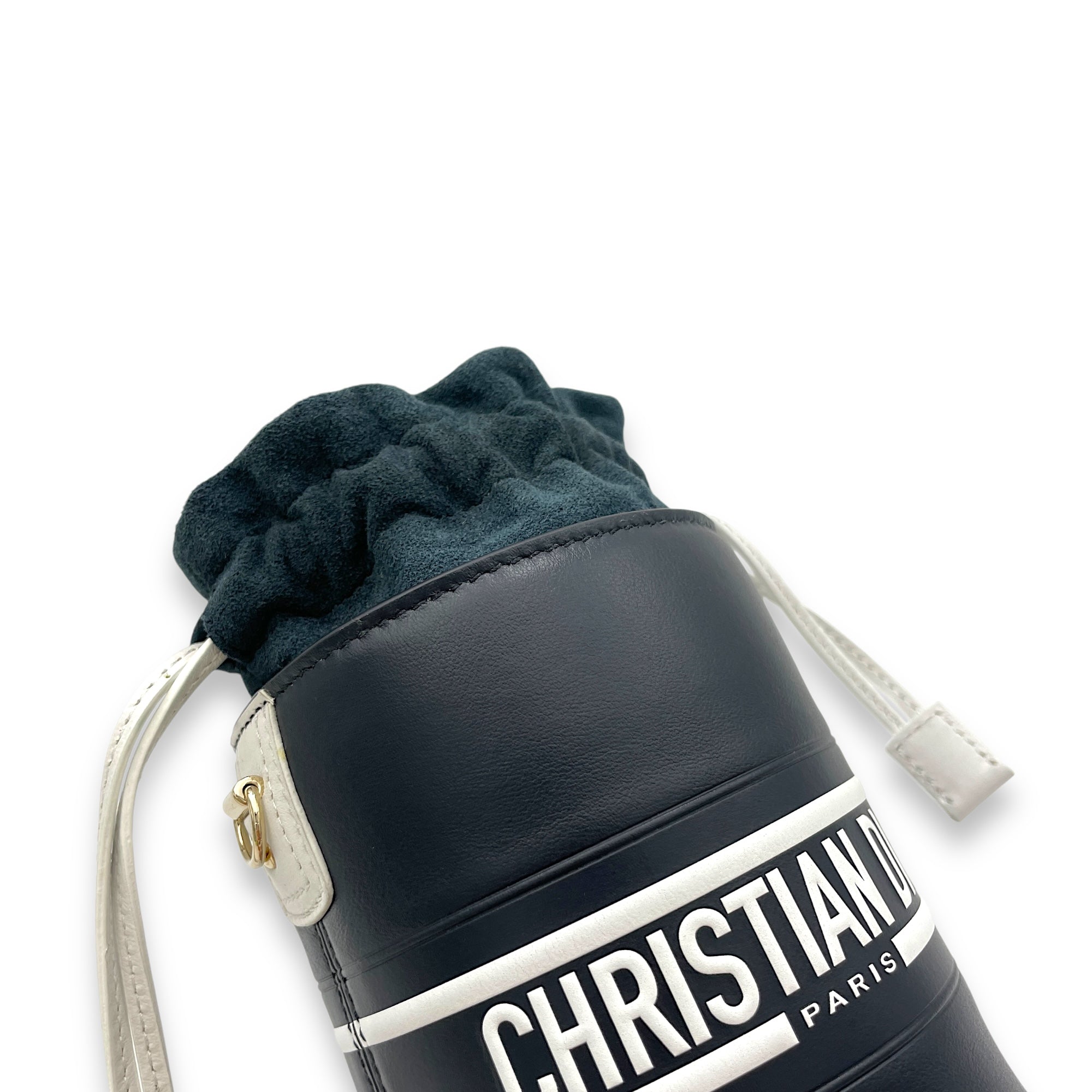 Vibe Micro Brown Bucket Bag in Calfskin, Gold hardware - Image 7