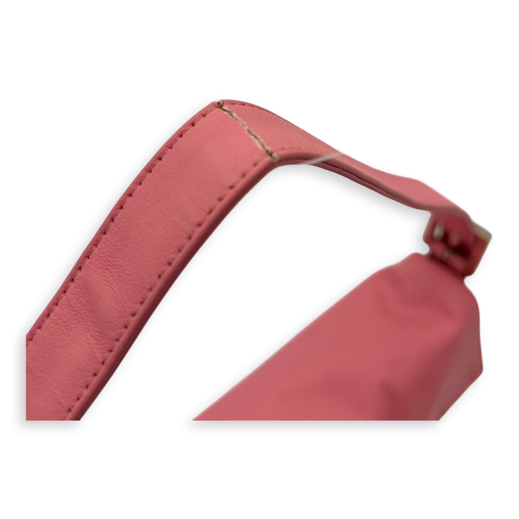 Baguette Shoulder Bag Pink in Calfskin, Silver hardware - Image 7