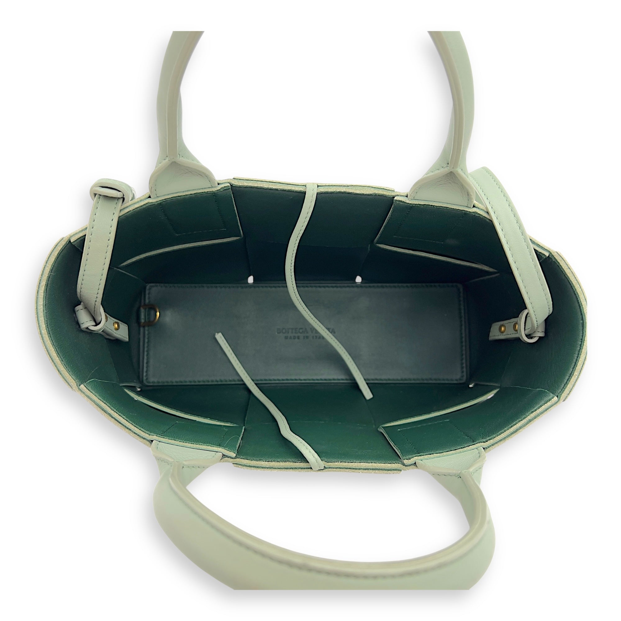 Arco Top Handle Bag Green in Lambskin - Image 5