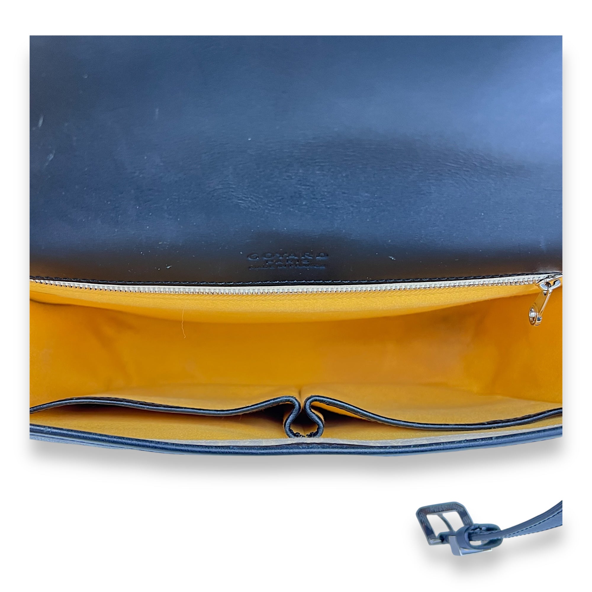 Belvedere Messenger MM Black in Coated Canvas, Silver hardware - Image 7