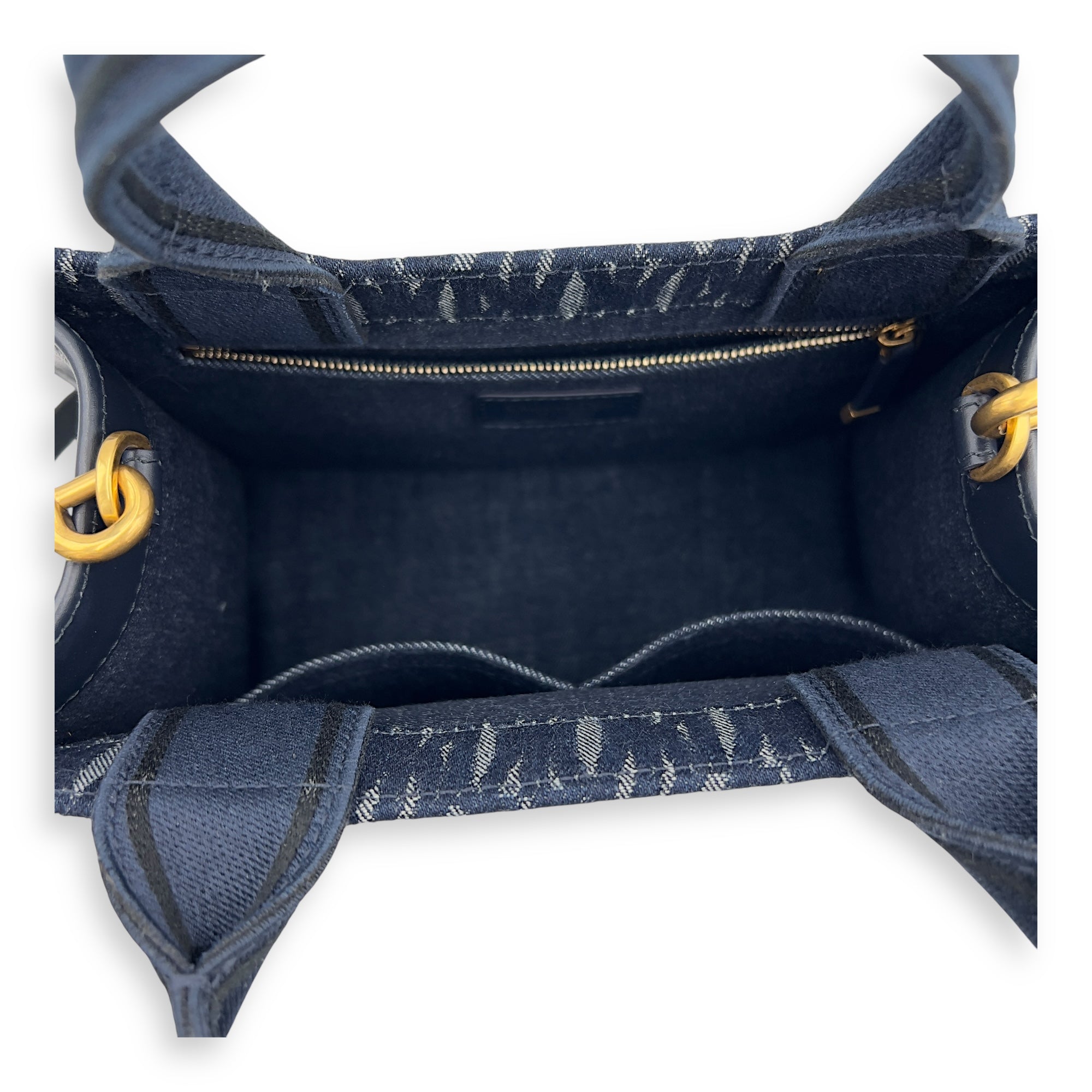 Book Tote Small Blue Top Handle Bag in Denim - Image 9