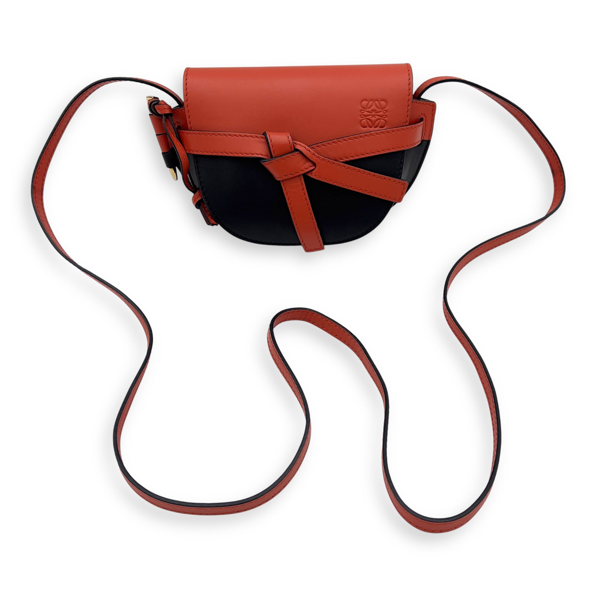 Gate Mini Multi-colour Crossbody Bag in Calfskin, Gold hardware - Image 8