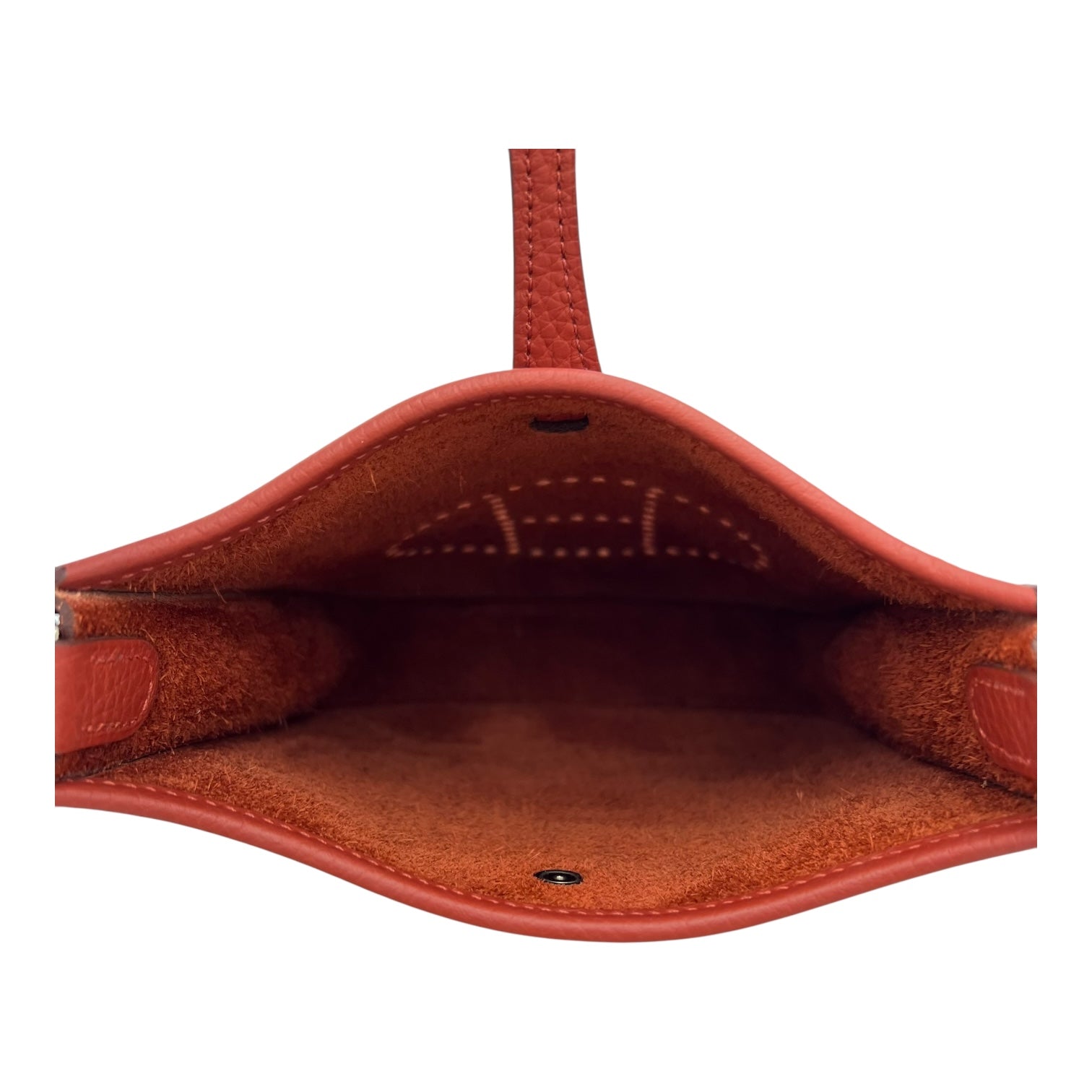 Evelyne TPM Red Crossbody Bag in Clemence, Palladium hardware - Image 7