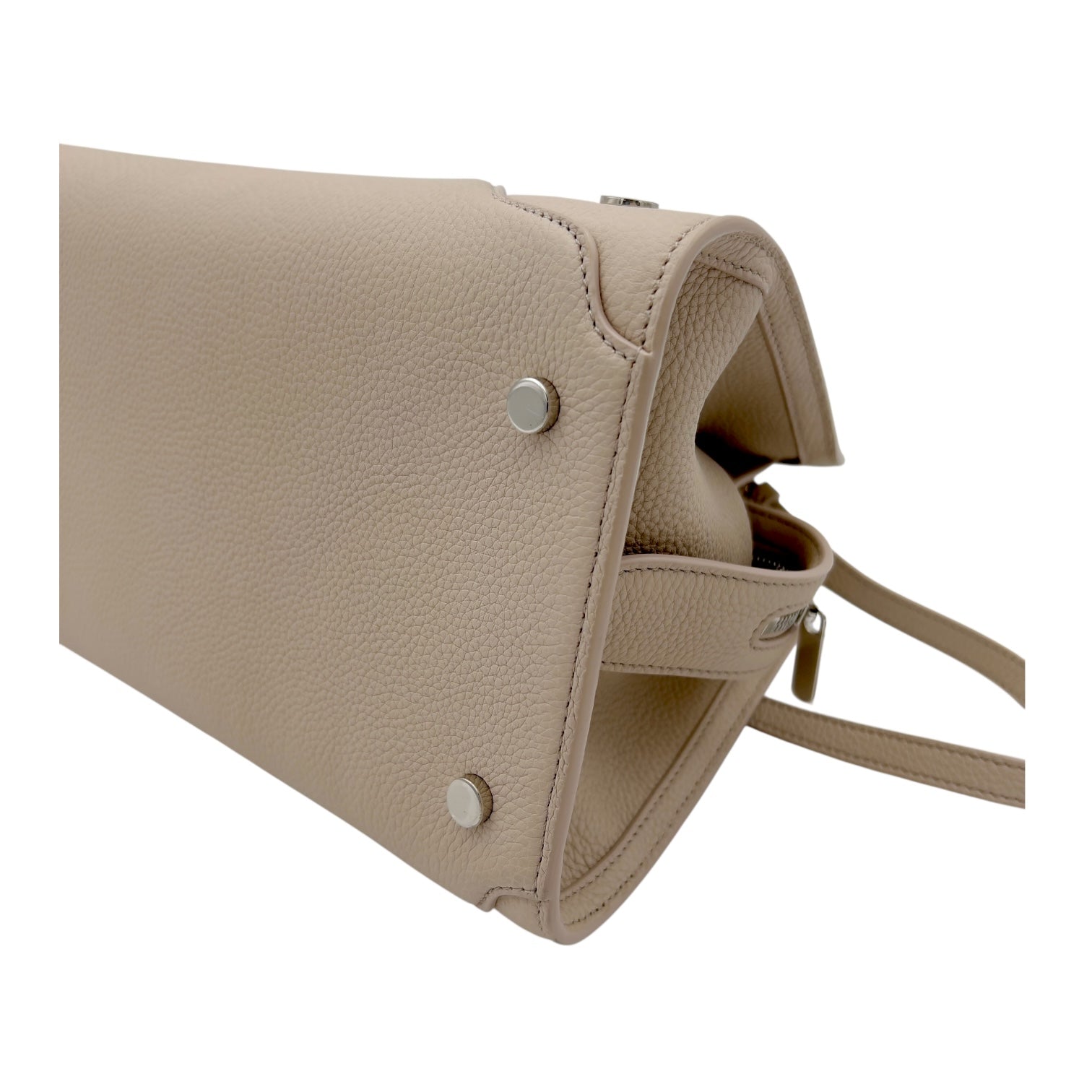 Sesia Top Handle Bag Ecru white in Calfskin, Silver hardware - Image 9