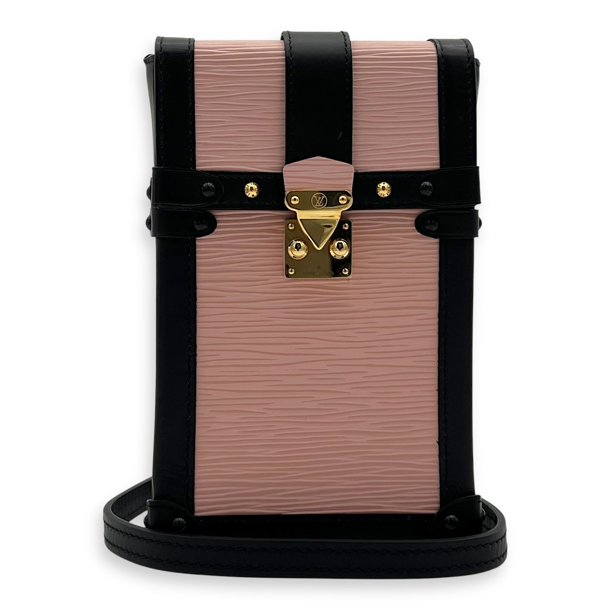 Trunk Crossbody Bag Ballerina in Epi Leather, Gold hardware - Image 9