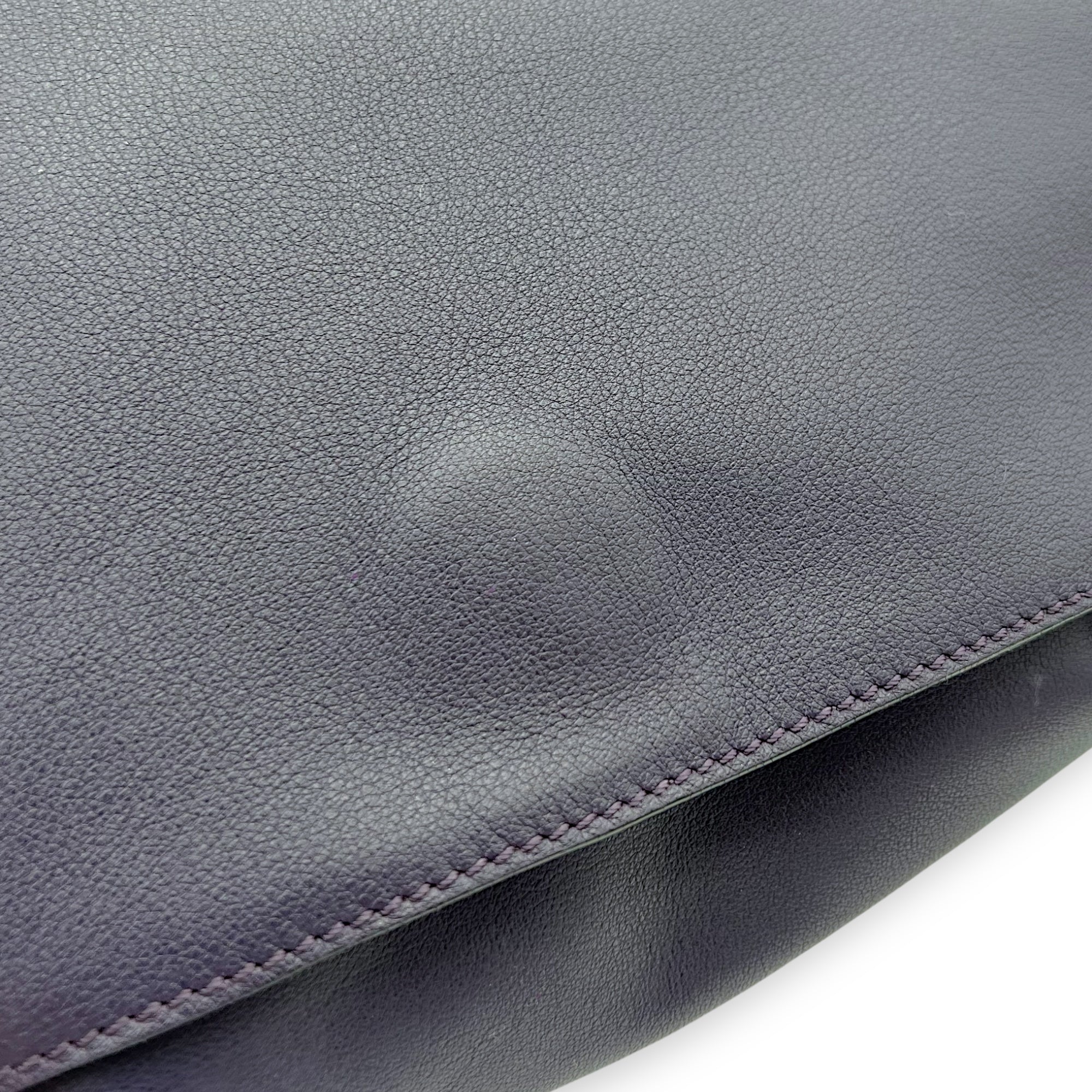 Flamenco Shoulder Bag Purple in Lambskin, Silver hardware - Image 9