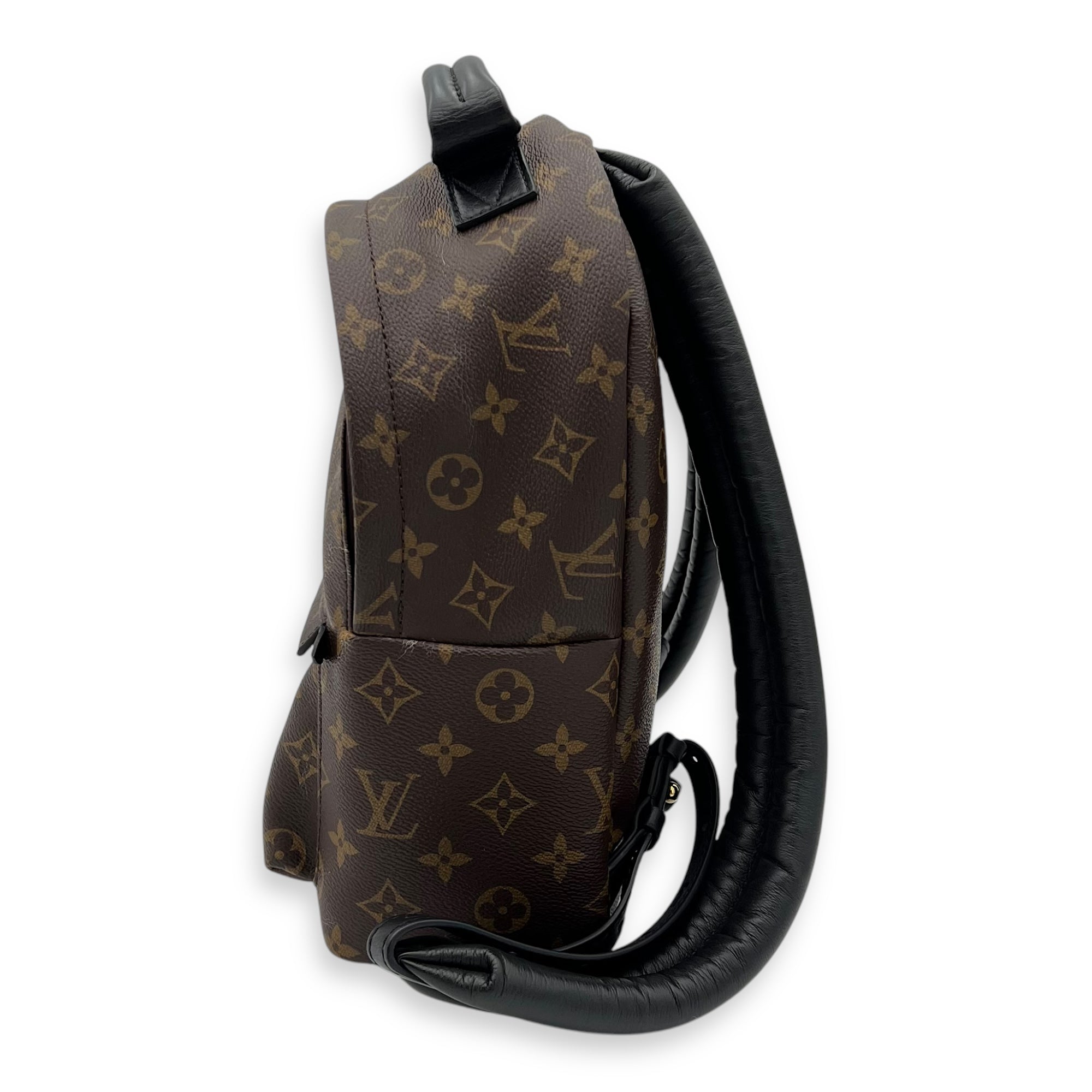 Palm Springs PM Brown Backpack in Monogram Coated Canvas, Gold hardware - Image 5