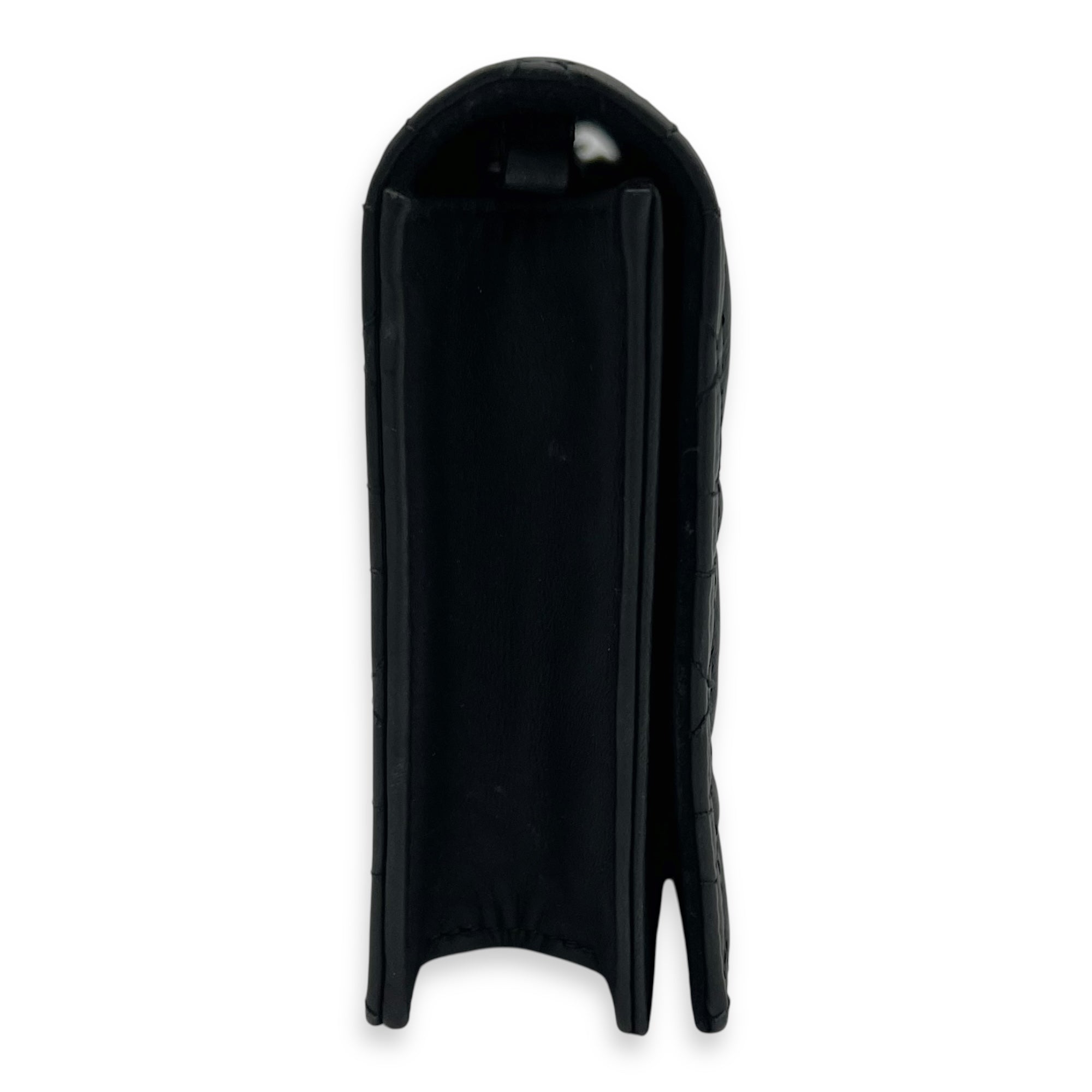 Lady Dior Pouch With Strap Black Wallet On Chain in Calfskin, Silver hardware - Image 4