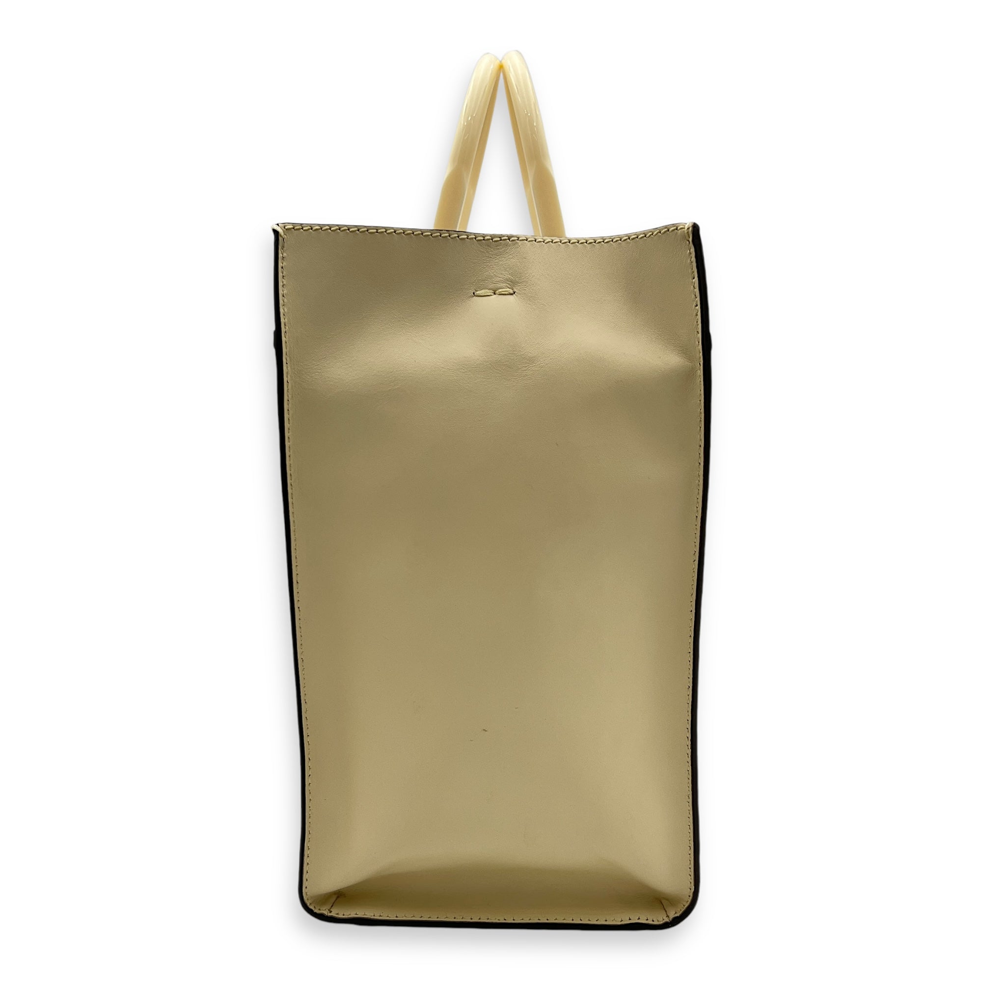 Sunshine Top Handle Bag Beige in Calfskin, Gold hardware - Image 4