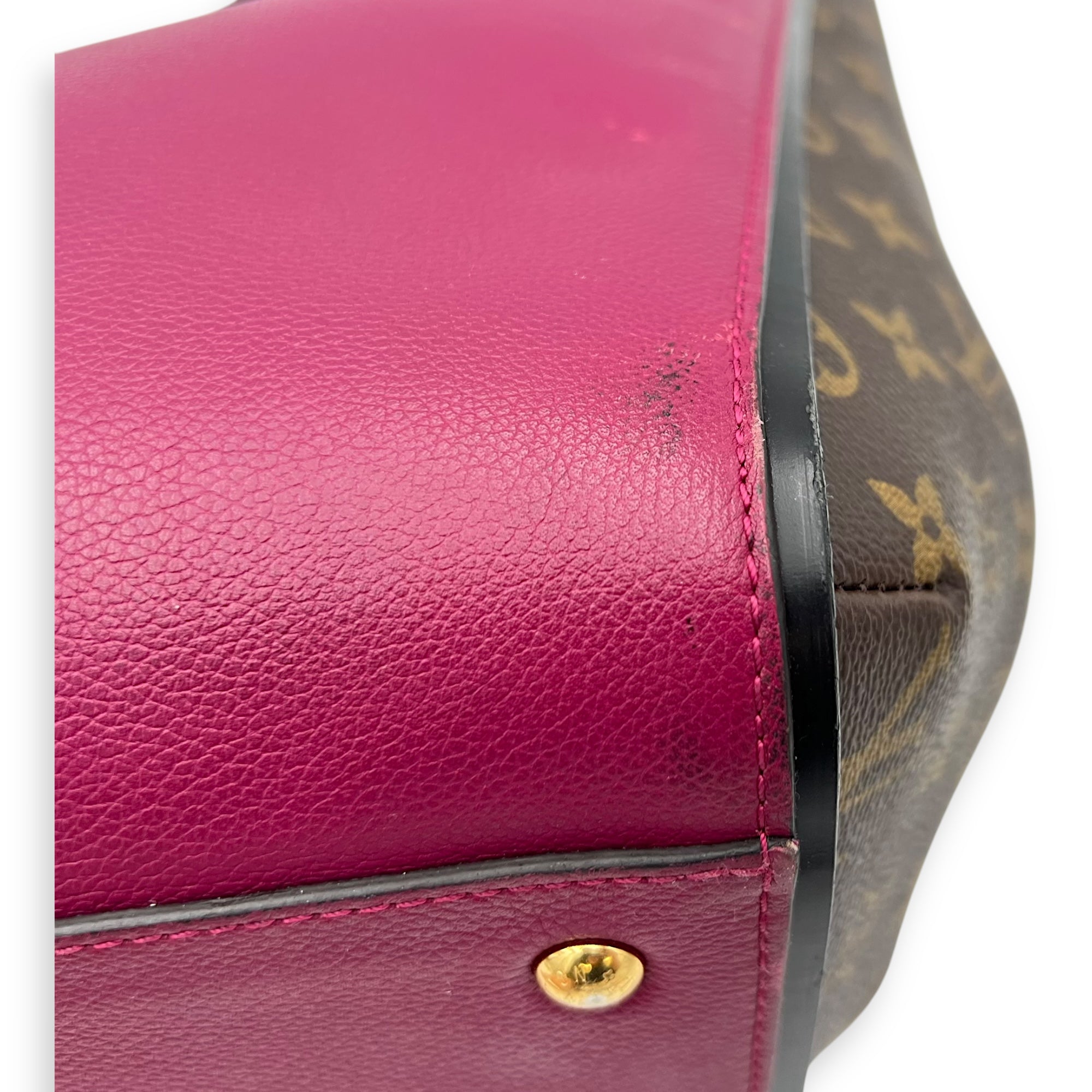 Kimono Top Handle Bag MM Brown in Monogram Coated Canvas, Gold hardware - Image 11