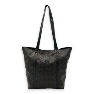 Macadam Tote Bag Black in Coated Canvas, Gold hardware