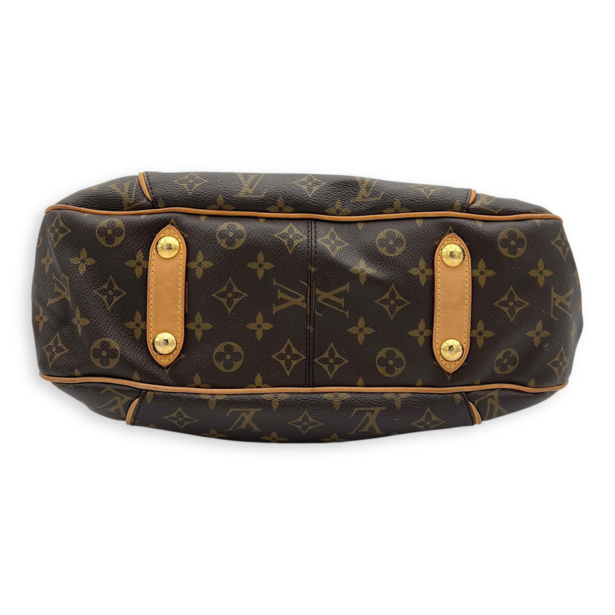 Galleria Shoulder Bag PM Brown in Monogram Coated Canvas, Gold hardware - Image 6