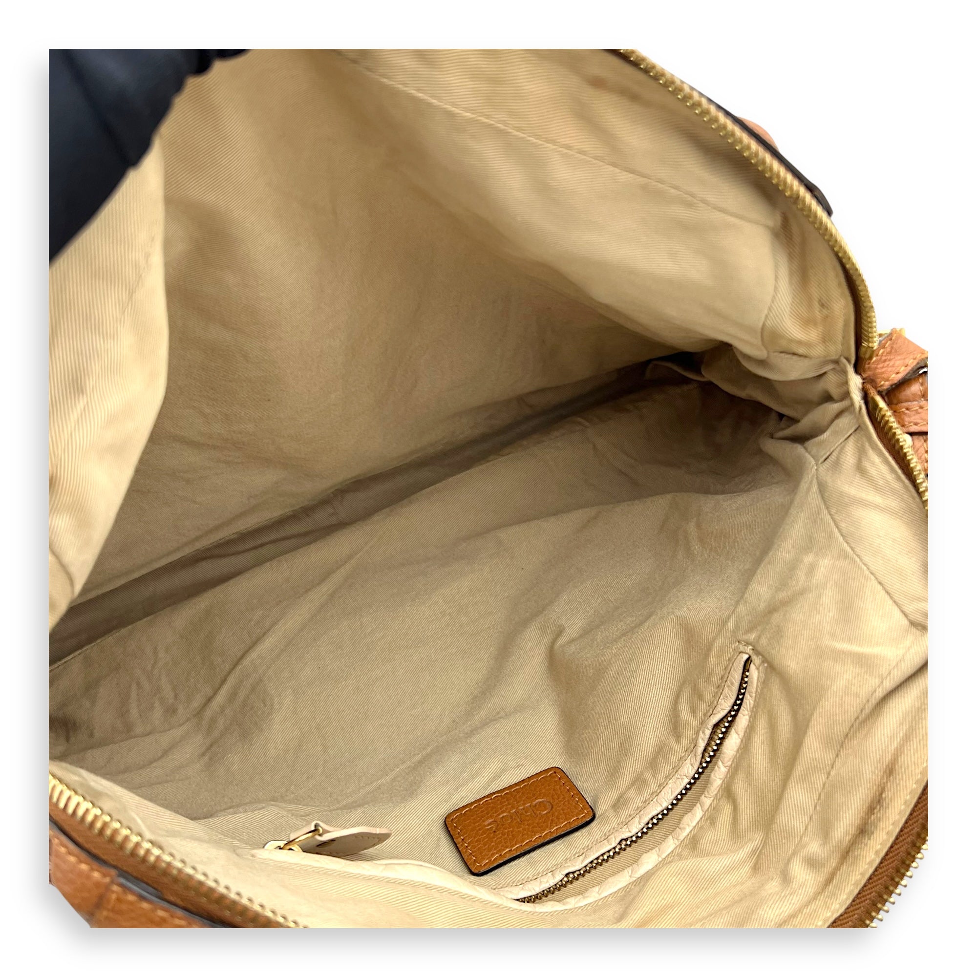 Paraty Large Brown Top Handle Bag in Calfskin, Gold hardware - Image 12