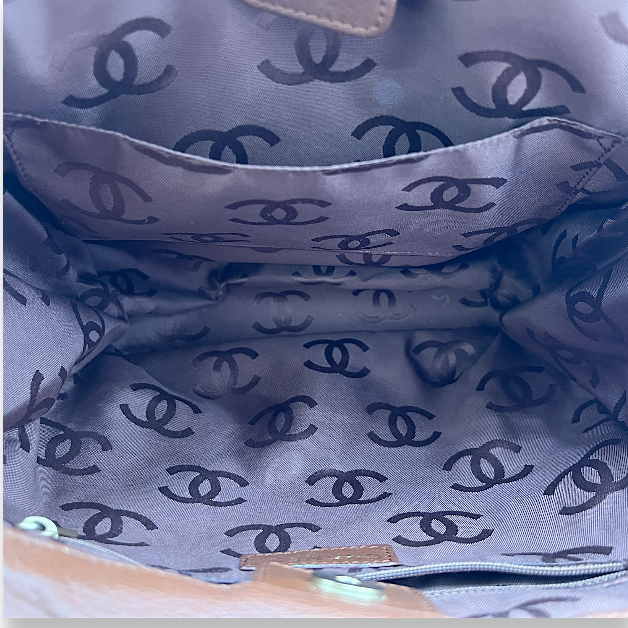 Vintage CC Brown Top Handle Bag in Calfskin, Gold hardware - Image 13