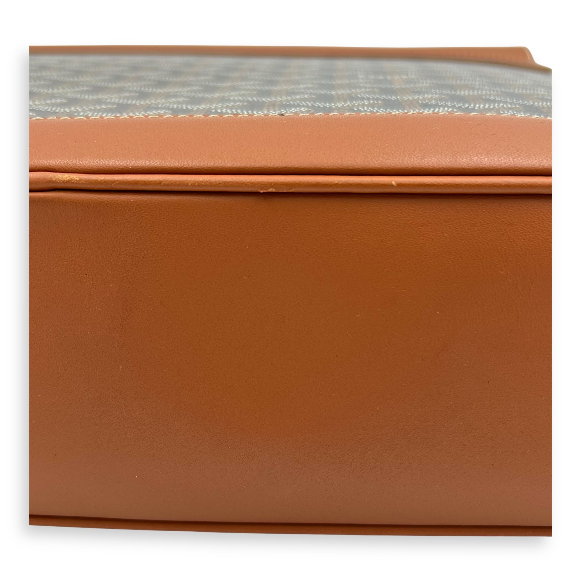 Citadine PM Brown Top Handle Bag in Coated Canvas, Silver hardware - Image 13