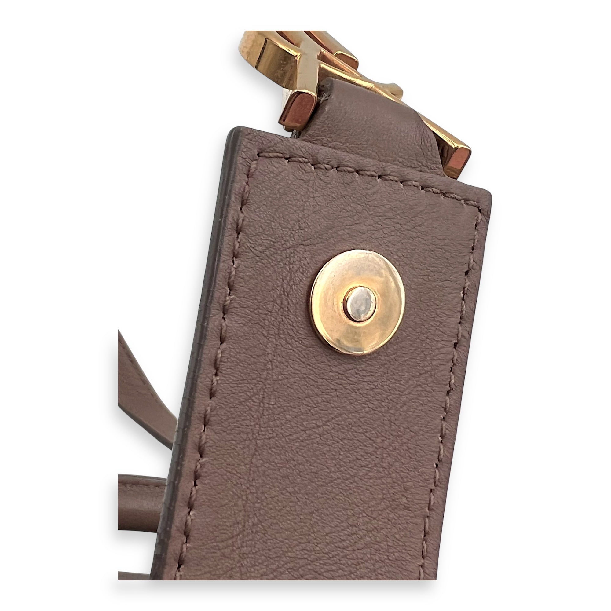 Cabas Top Handle Bag Beige in Calfskin, Gold hardware - Image 14