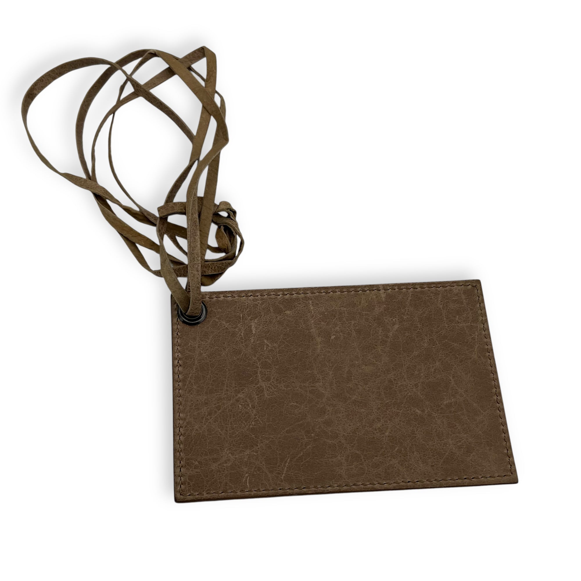 Folk Brown Crossbody Bag in Distressed Leather, Gunmetal hardware - Image 16